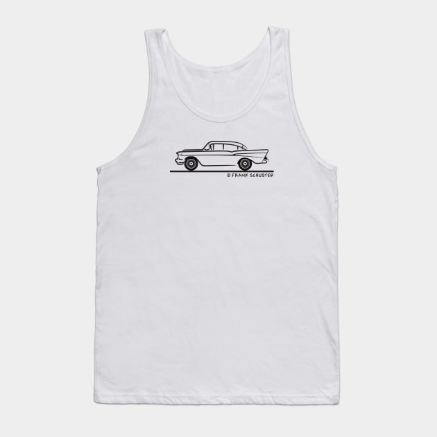 1957 Chevrolet Sedan Four Door Bel Air Tank Top by PauHanaDesign